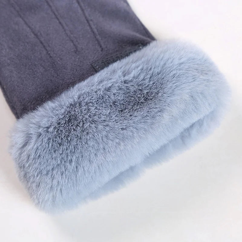 Women Winter Gloves Warm Screen Women's Gloves Full Finger Mittens Glove Driving Windproof