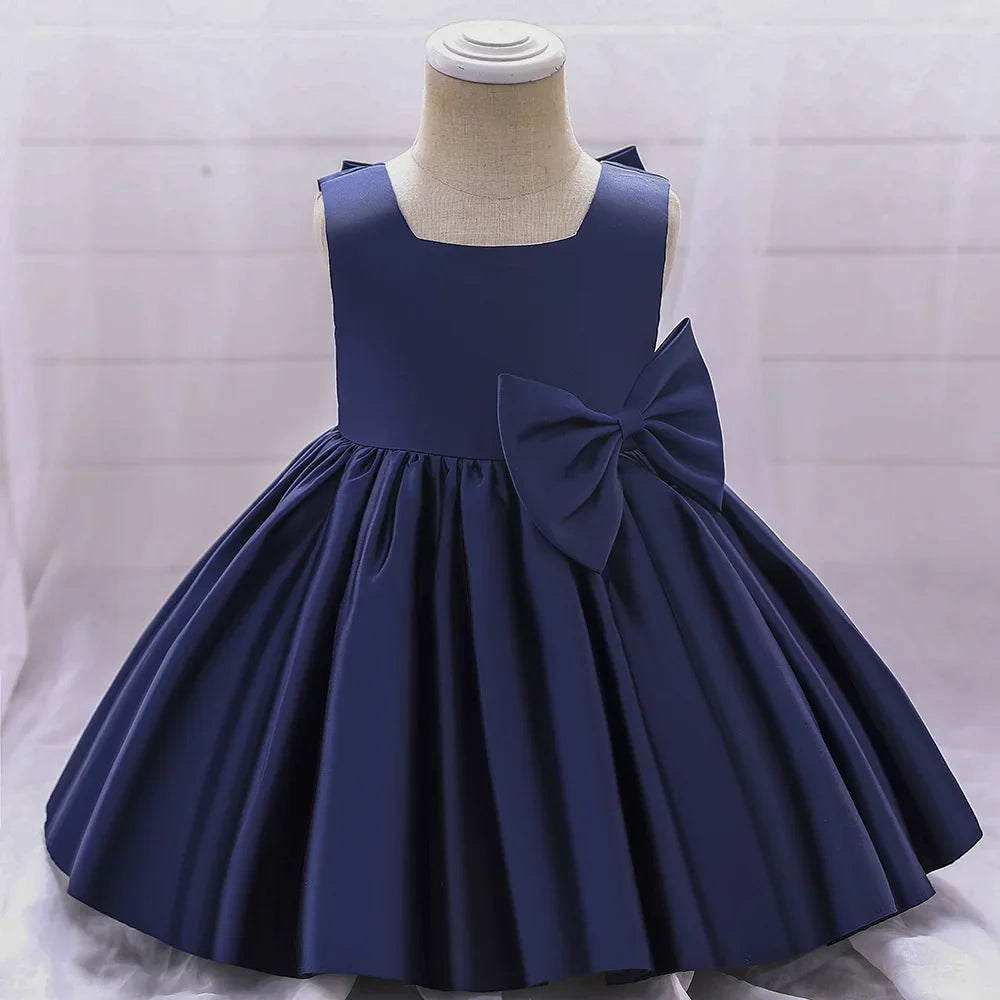 Flower Baby Girls Wedding Birthday Bownot Dresses Clothing Toddler Kids Princess Party Ball Gown Dress Costume-Dollar Bargains Online Shopping Australia