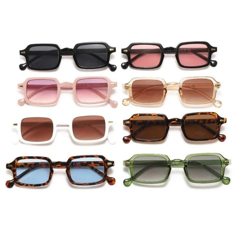 Vintage Small Square Sunglassess for Women Ladies Trendy Driving Eyewear UV400