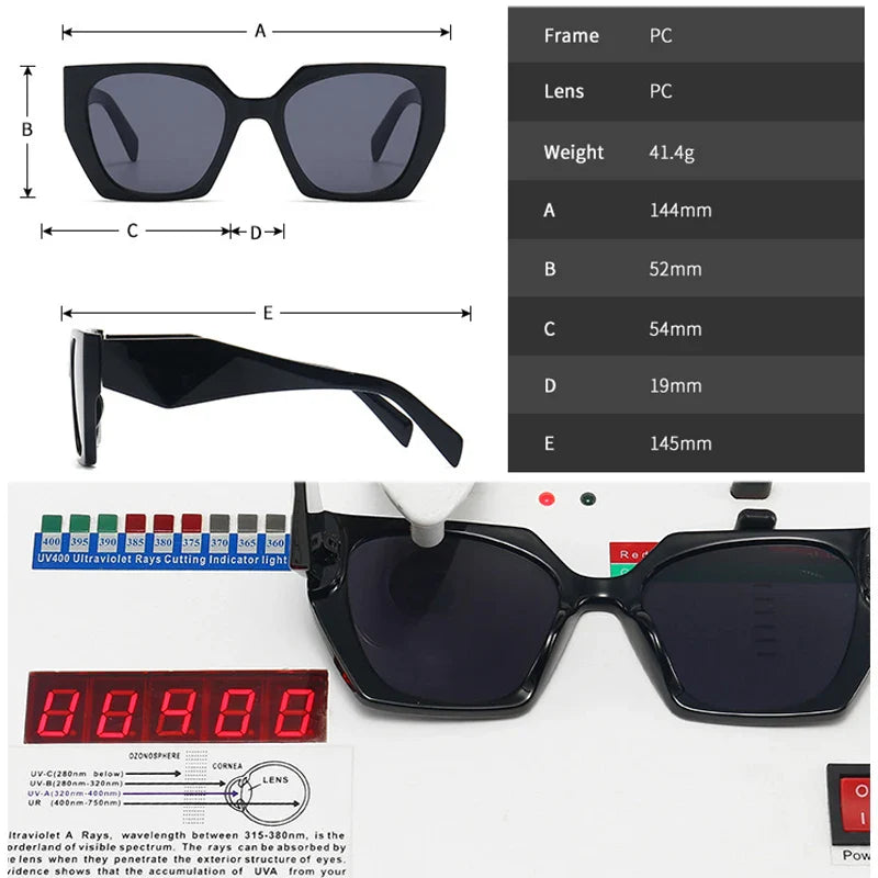 Retro Polygon Cat Eye Colorful Sunglasses Women Clear Gradient Shades UV400 Men Sun Glasses-Dollar Bargains Online Shopping Australia