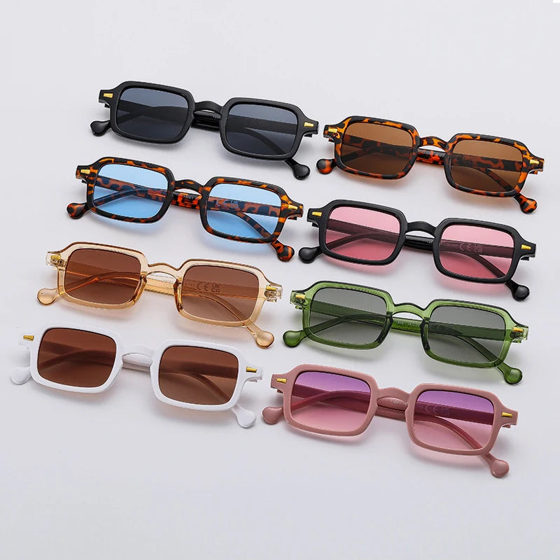 Luxurious Rectangle Sunglasses Women Oval Vintage Brand Designer Square Sun Glasses Men Shades Female Eyewear Anti-glare UV400
