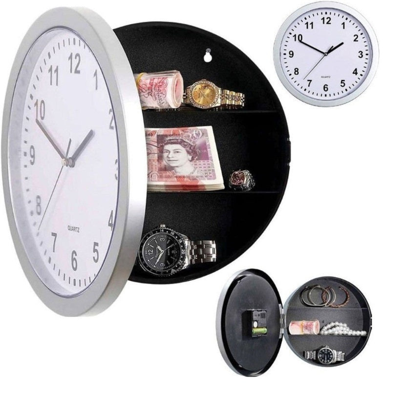 Hidden Safe Wall Clock Secret Wall Clock Safe Jewellery Stuff Storage Box Container