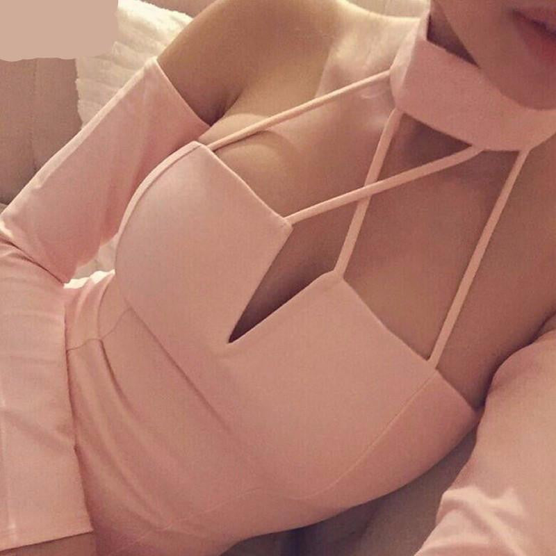 Club Dress Women Summer Long Sleeve Slim Backless Cross Strapless Midi Pencil Bandage Bodycon Party Dresses