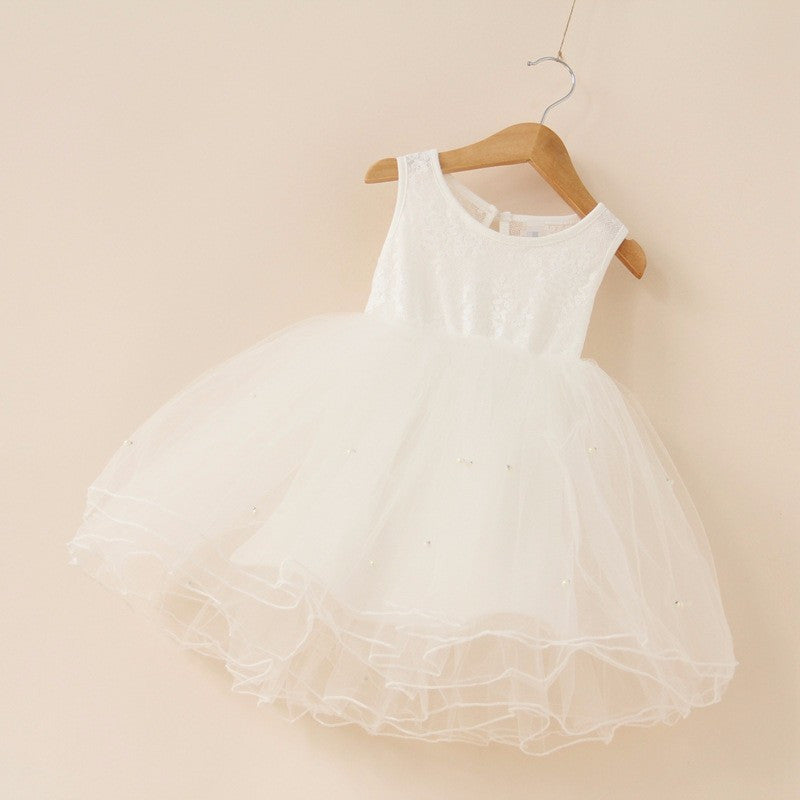 Online discount shop Australia - High Quality Baby Girl Dress Lace Vest Dress for Girl Infant Princess Birthday Party Wedding Dresses For Baby Girl Chirstening