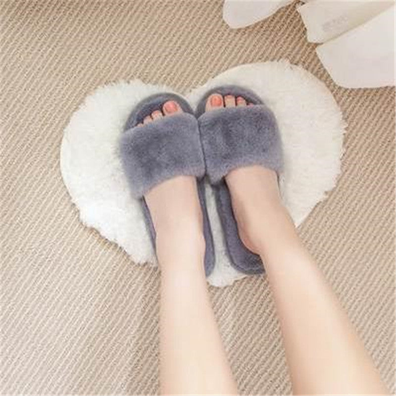 Online discount shop Australia - indoor home lovers cotton drag floor plush slippers female slip-resistant