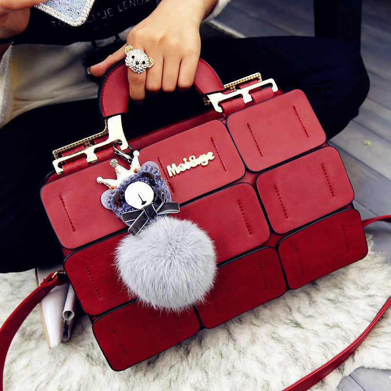 Boston bag inclined shoulder ladies hand bag women PU leather handbag sac woman bags handbags women famous brands-Dollar Bargains Online Shopping Australia