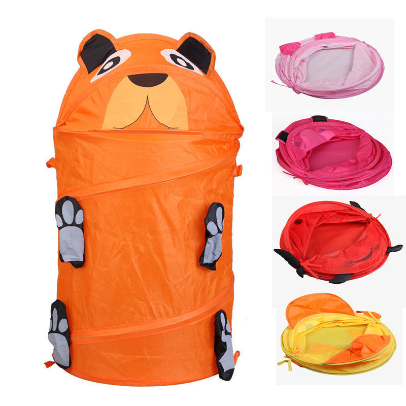 Online discount shop Australia - Cute Animal Storage Bucket Folding Cylinder Laundry Basket Toy Box 9 Style Toy Box Organizer Storage Bag