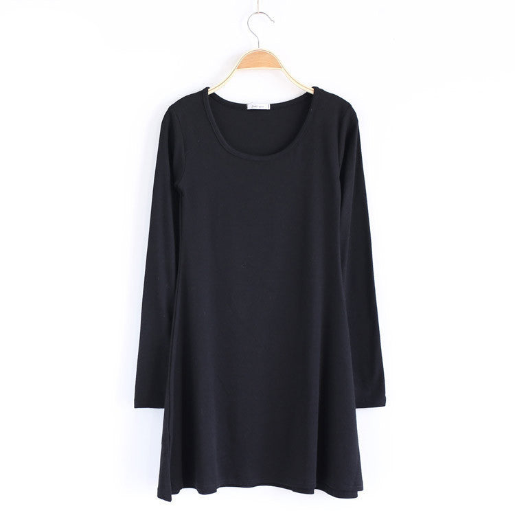 Online discount shop Australia - New Autumn Winter Fashion Clothes Spring Women Dress 100% Cotton Dress Female Long Sleeve Dress O-Neck Woolen Dresses