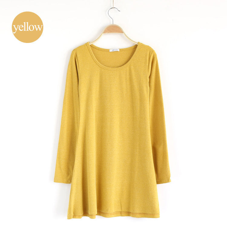 Online discount shop Australia - New Autumn Winter Fashion Clothes Spring Women Dress 100% Cotton Dress Female Long Sleeve Dress O-Neck Woolen Dresses