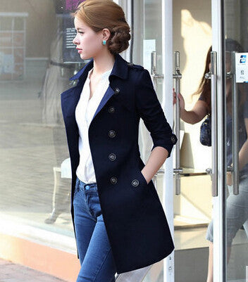 Online discount shop Australia - new   coat women slim overcoat medium-long sashes trench coat women casual trench coat for women HTX00089