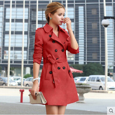 Online discount shop Australia - new   coat women slim overcoat medium-long sashes trench coat women casual trench coat for women HTX00089