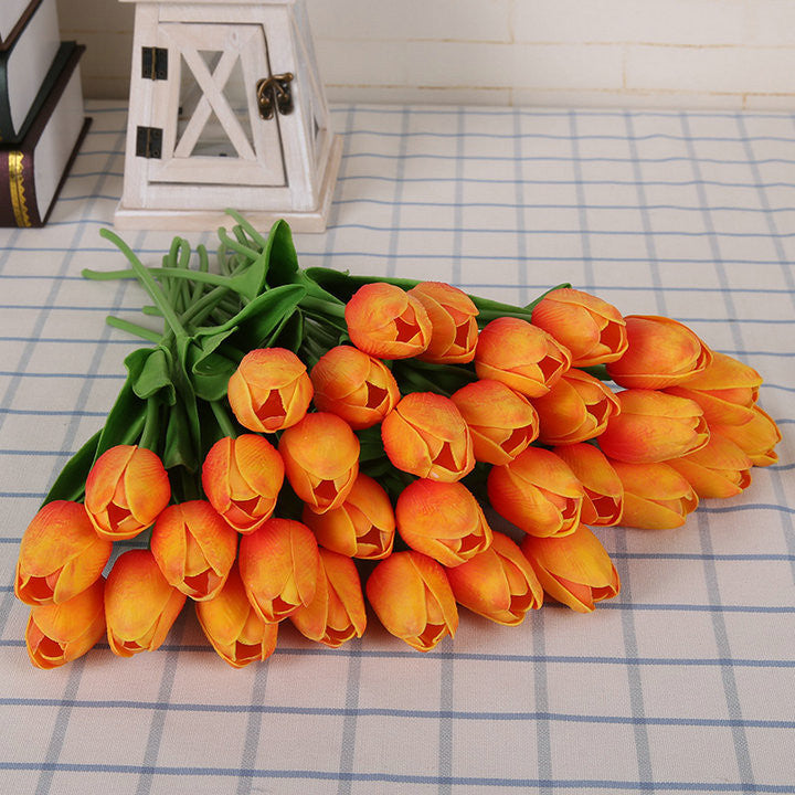 Online discount shop Australia - 31pcs/lot Tulip Artificial Flower PU artificial bouquet Real touch flowers For Home Wedding decorative flowers & wreaths