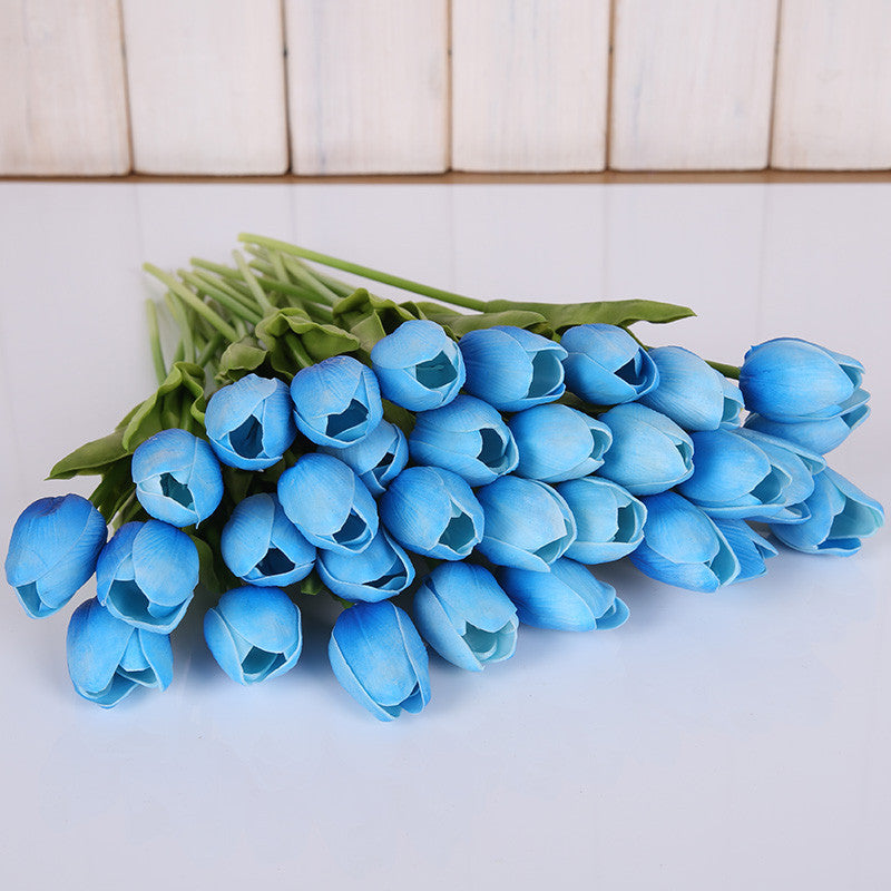 Online discount shop Australia - 31pcs/lot Tulip Artificial Flower PU artificial bouquet Real touch flowers For Home Wedding decorative flowers & wreaths