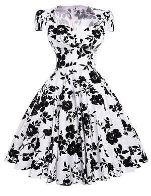 Summer Dress Vintage Rockabilly Dresses Jurken 60s 50s Vintage Big Swing Floral Pinup Short Long Audrey Hepburn Dresses