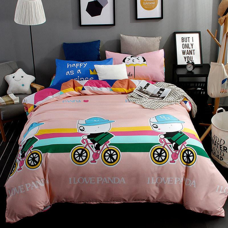 The Nordic style Bedding Set 4pcs Duvet Cover set twin Full queen size bed set printed sheet bed linen bedclothes Pillowcase