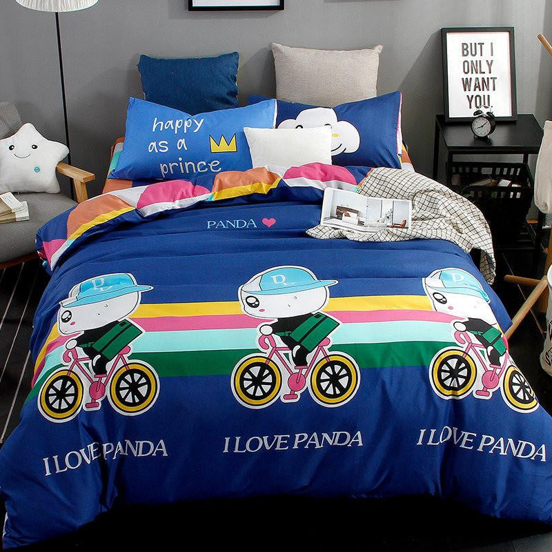 The Nordic style Bedding Set 4pcs Duvet Cover set twin Full queen size bed set printed sheet bed linen bedclothes Pillowcase