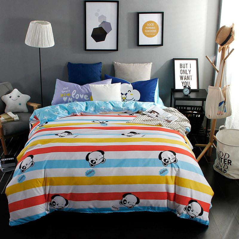 The Nordic style Bedding Set 4pcs Duvet Cover set twin Full queen size bed set printed sheet bed linen bedclothes Pillowcase