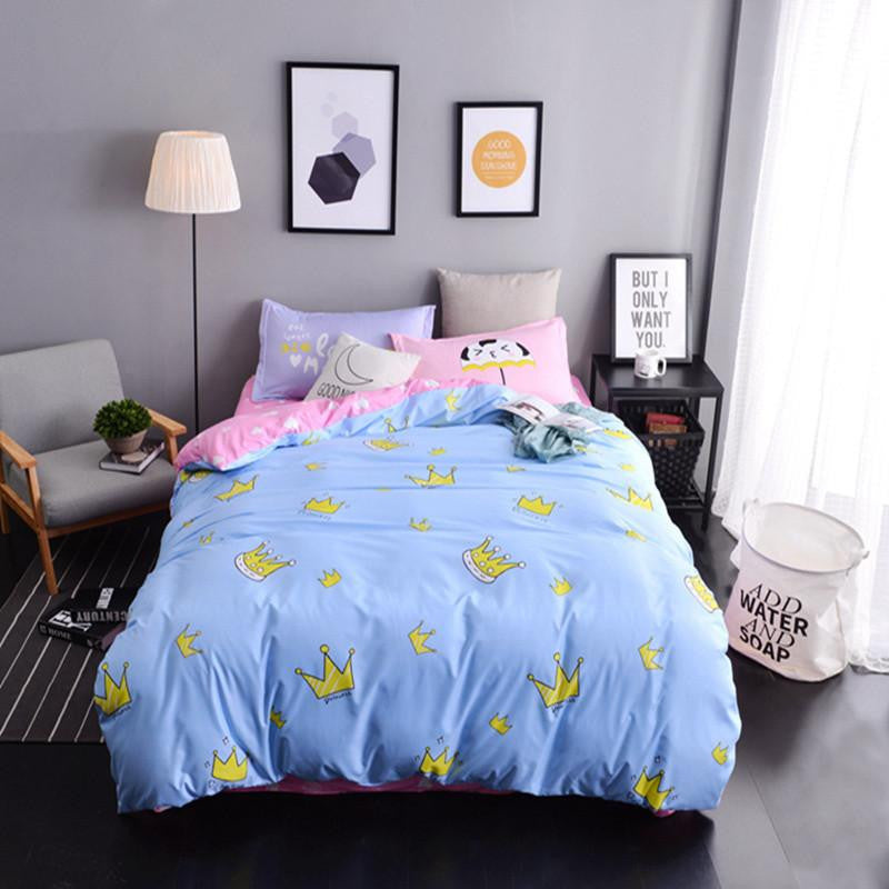 The Nordic style Bedding Set 4pcs Duvet Cover set twin Full queen size bed set printed sheet bed linen bedclothes Pillowcase