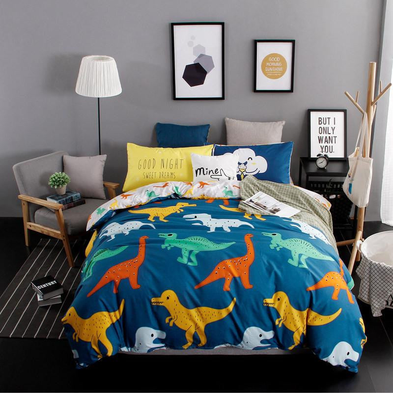 The Nordic style Bedding Set 4pcs Duvet Cover set twin Full queen size bed set printed sheet bed linen bedclothes Pillowcase