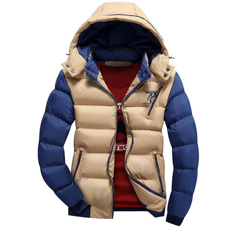 Online discount shop Australia - New Arrival Men Jacket Warm cotton coat mens casual hooded jackets Handsome Outwear thicking Parka Plus size XXXL Coats