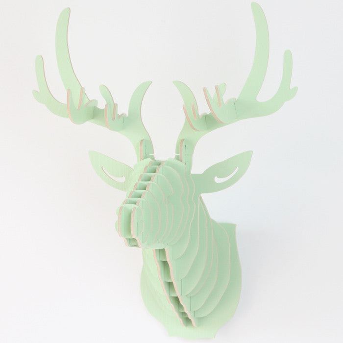 Online discount shop Australia - 3D Puzzle Wooden DIY Model Wall Hanging deer Head elk deer head wood gifts craft Home decoration Animal Wildlife