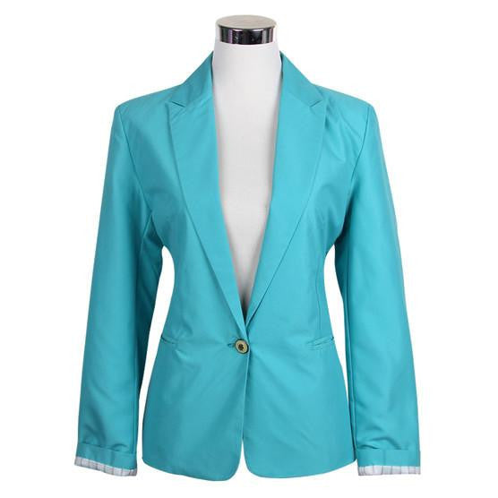 Women Candy Color Jackets Suit Slim yards Ladies Blazers Work Wear Jacket