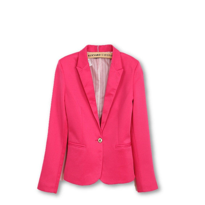 Women Suit Blazer Foldable Brand Jacket Made Of Cotton & Spandex With Lining Vogue Candy Colors Blazers A7995-Dollar Bargains Online Shopping Australia