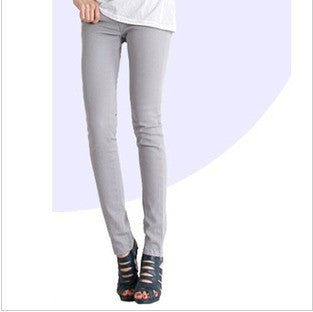 Online discount shop Australia - Fashion Pencil Jeans Woman Candy Colored Mid Waist Full Length Zipper Slim Fit Skinny Women Pants WKP004