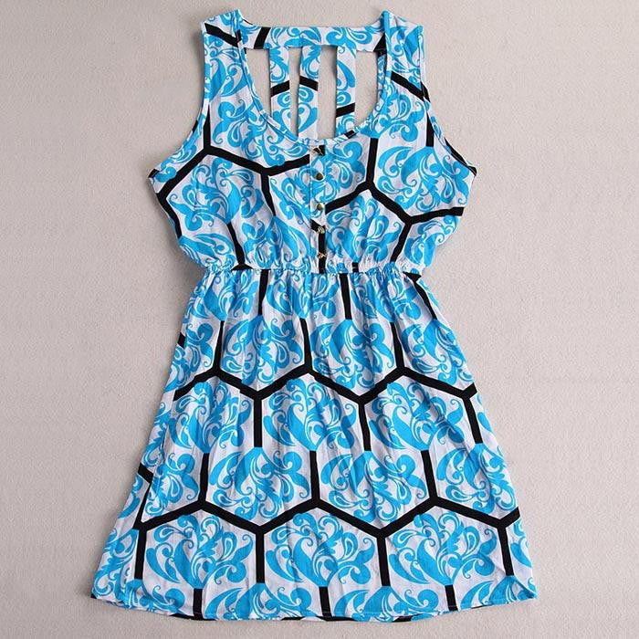 Summer Style Women Casual Dress Eagle Leopard Print Green Summer Dress vestido backless Dresses Plus Size Women Clothing