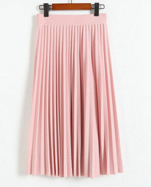 spring all-match chiffon skirt waist fold slim skirt pleated skirt Department summer slim skirt