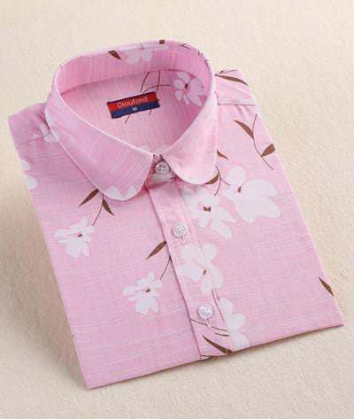 Women Blouses Animal Cotton Shirts Women Floral Green Blouse Shirt Long Sleeve Tops Polka Dot Plus Size 5XL