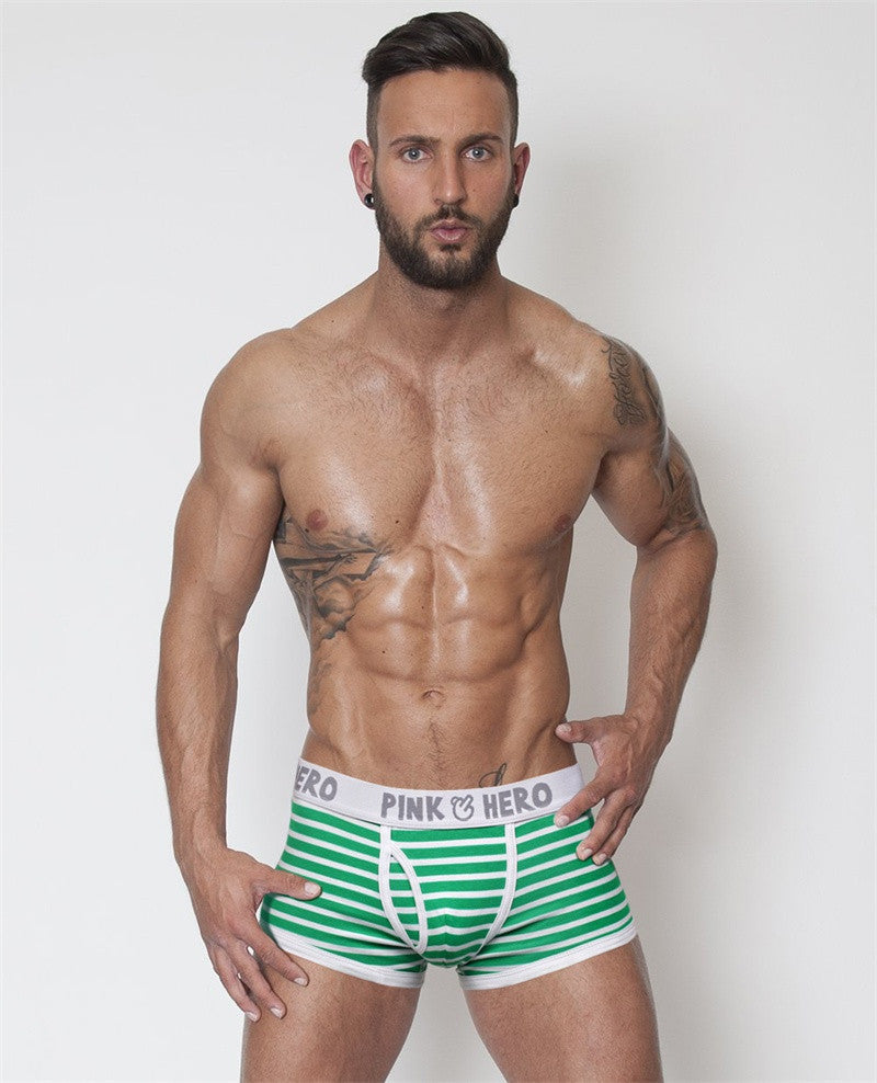 Online discount shop Australia - Fashion Sexy Underwear Men's Boxer Cotton Striped Soft Man Underwear Fringe Underpants ld ourlove
