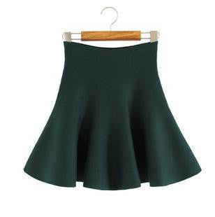 Online discount shop Australia - Female Solid Casual Knee-length Sun Pleated For Color Tutu Lady Skirt Winter Women Skirts None Natural A-line