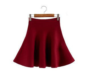 Online discount shop Australia - Female Solid Casual Knee-length Sun Pleated For Color Tutu Lady Skirt Winter Women Skirts None Natural A-line
