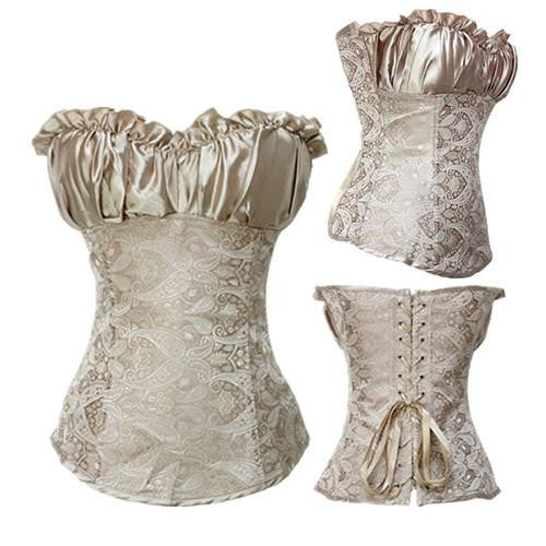 X Women steampunk clothing gothic Plus Size Corsets Lace Up boned Bustier Waist Cincher Body shaper corselet S-6XL