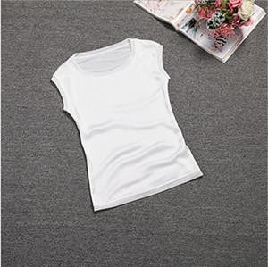women blouses casual chiffon silk blouse slim sleeveless O-neck tops shirts solid 6 color Y048