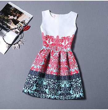 Online discount shop Australia - Fashion Bottoming Dress Summer Style New Women Dress Vintage Printing Sexy Party Dresses vestidos Leisure Plus Size Summer Dress