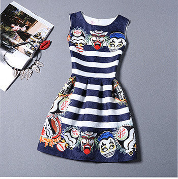 Online discount shop Australia - Fashion Bottoming Dress Summer Style New Women Dress Vintage Printing Sexy Party Dresses vestidos Leisure Plus Size Summer Dress