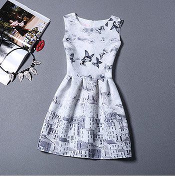 Online discount shop Australia - Fashion Bottoming Dress Summer Style New Women Dress Vintage Printing Sexy Party Dresses vestidos Leisure Plus Size Summer Dress