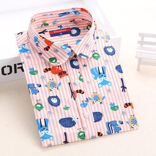 Women Blouses Turn Down Collar Floral Blouse Long Sleeve Shirt Women Women Tops And Blouses Fashion