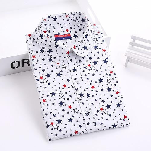 Women Blouses Turn Down Collar Floral Blouse Long Sleeve Shirt Women Women Tops And Blouses Fashion