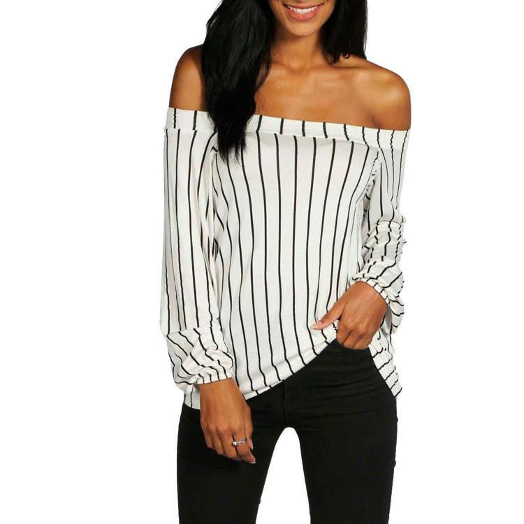 T Shirt Women Fashio Off Shoulder Tops Long Sleeve Shirts Casual T Shirt Women T Shirt
