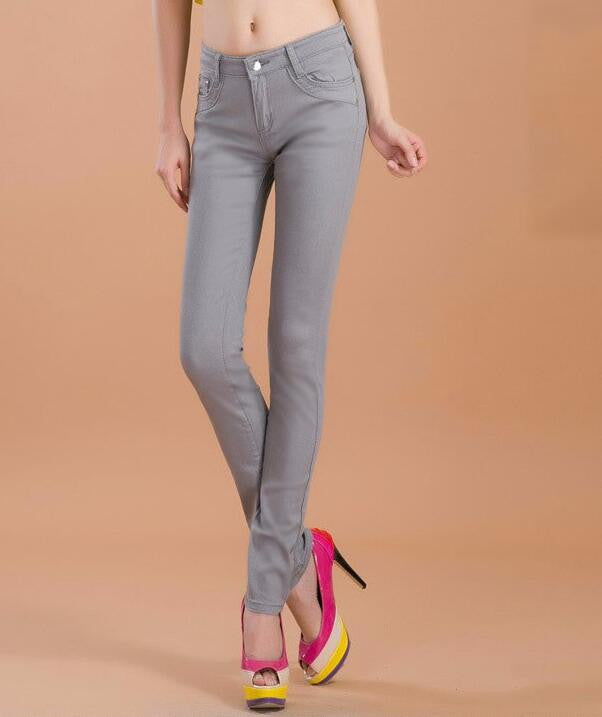 Online discount shop Australia - high waist jeans women fashion style Casual Candy Color Pencil Legging Skinny Pants Trousers jeans for Women hot new