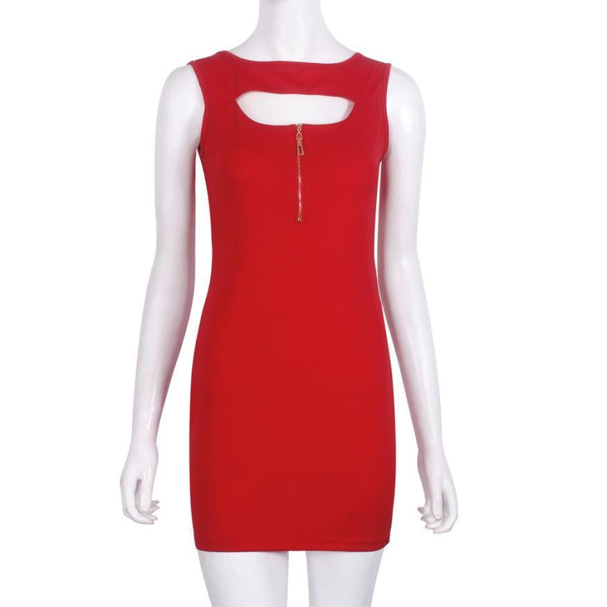 Summer Dress Womens Dresses Party Night Club Dress Zipper Closed Chest