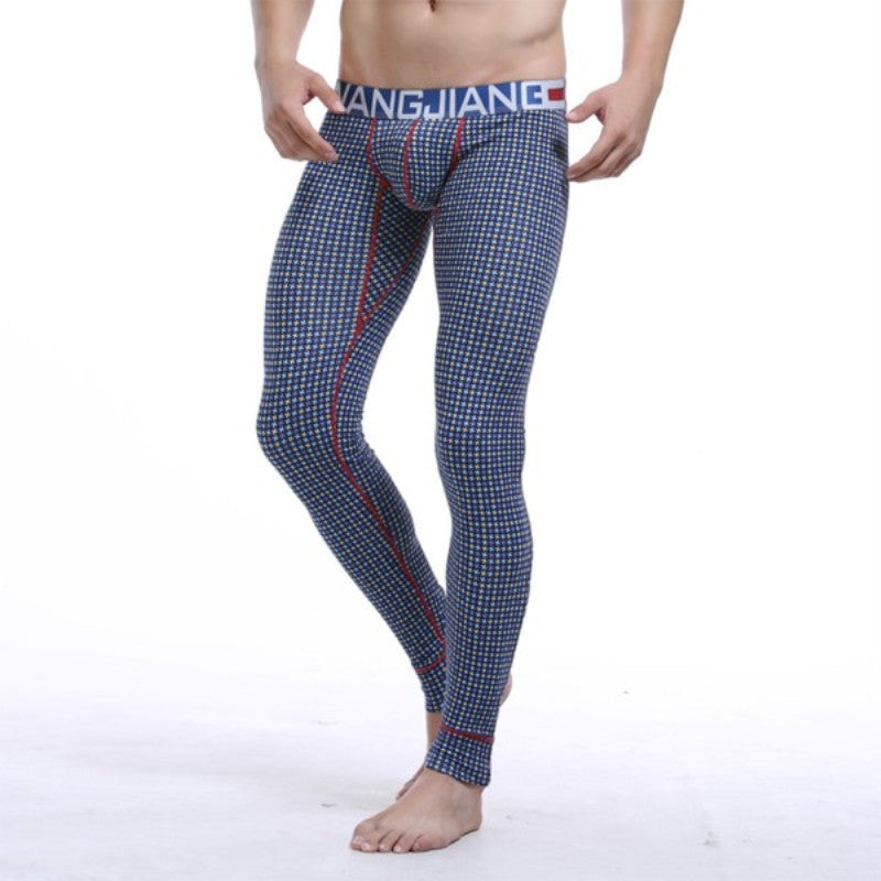 Online discount shop Australia - Men Cotton Printing Thermal Underwear Bottom Warm Long Johns Leggings Pants