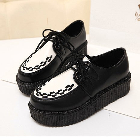 Online discount shop Australia - Creepers Shoes Woman zapatos mujer hot Casual Vintage plus size creepers platform shoes women Flats Shoes Women Size 35-41