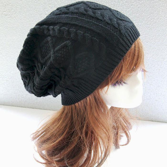 Women Caps Twist Pattern Women Hat Knitted Sweater Fashion beanie Hats For Women 6 colors gorros Y1 Q1