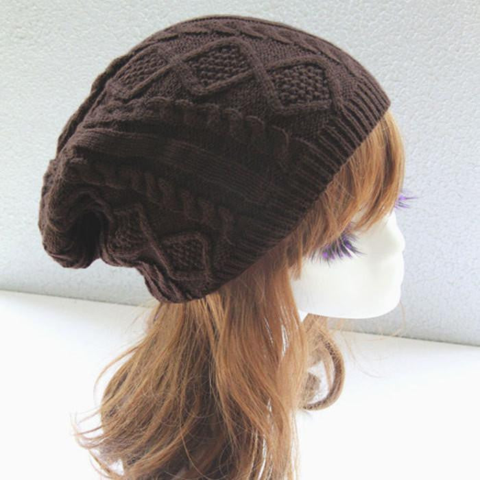 Women Caps Twist Pattern Women Hat Knitted Sweater Fashion beanie Hats For Women 6 colors gorros Y1 Q1
