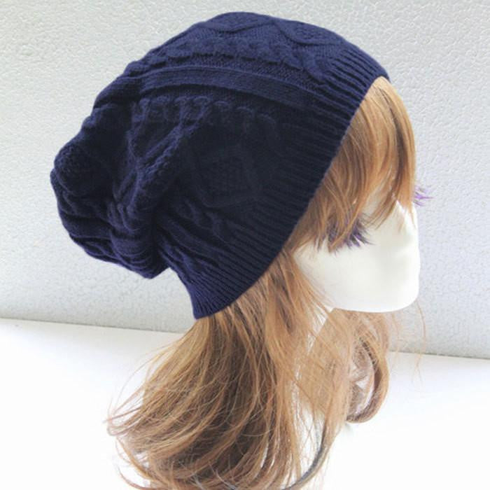 Women Caps Twist Pattern Women Hat Knitted Sweater Fashion beanie Hats For Women 6 colors gorros Y1 Q1
