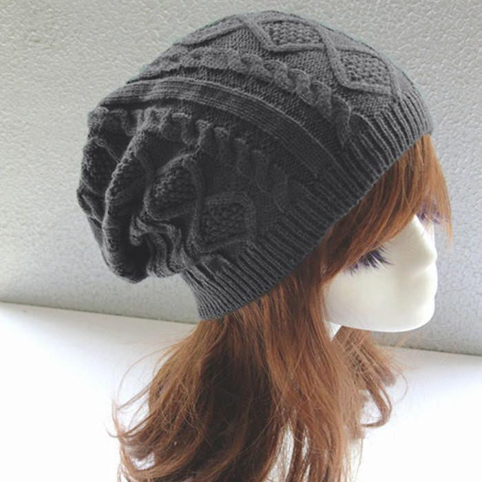 Women Caps Twist Pattern Women Hat Knitted Sweater Fashion beanie Hats For Women 6 colors gorros Y1 Q1